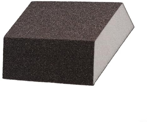 babominimer Bloc éponge de ponçage trapézoïdal pour mur, carrelage, bois, métal, plastique, cloison sèche, nettoyage et polissage, grain 60 à 240, 100 x 70 mm, lavable (grain 60)