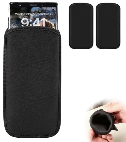 2 Stück Handy Tasche Universal, Leichte Weiche Handysocke aus Neopren