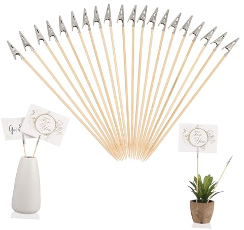 OSOLADY Set da 100 Pezzi di Morsetti Coccodrillo in Bambù e Lega per Modellismo Diy, per Festa Scuola Decor e Lavori di Pittura Pinze Robuste e Versatili