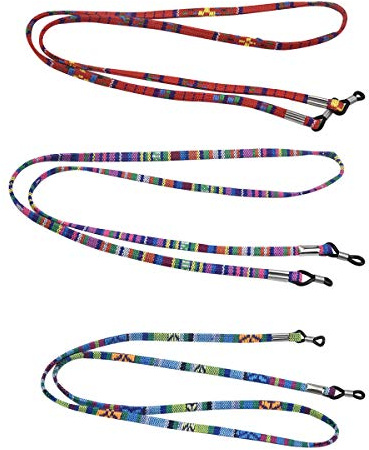 Fodlon Glasses Strap for Women 3 Pcs Sunglasses Strap Glasses Chain for Women Sunglasses String Cord Eyewear Retainer for Sport, Glasses Chain Glasses Cord Glasses String