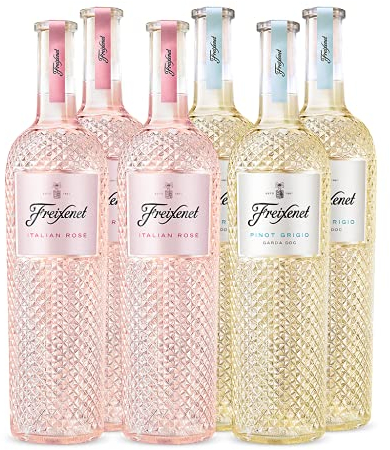 Probierset aus 6 Flaschen der Freixenet Italian Wine Collection (6 x 0,75l) - bestehend aus 3 x 0,75l Freixenet Italien Rosé Wine & 3 x 0,75l Freixenet Pinot Grigio, italienischer Wein, Vegan