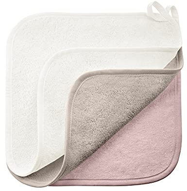 Baby Steps Baby Waschlappen - Bambus - Tücher Waschtücher Handtücher - 30 x 30 cm - 3er Pack - Ultra-Weich Super Absorbierende (Girl Set)