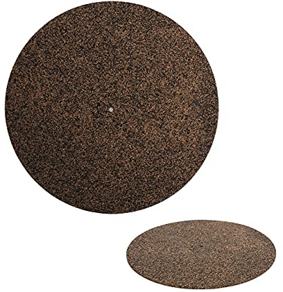 Tapis de Plateau pour Plateau Tournant, Design en Liège en Caoutchouc Noir, Tapis Tournant en Silicone LP de 12 Pouces pour Universel à Tous les Lecteurs de Disques Vinyle LP de 12 Pouces, Améliore le