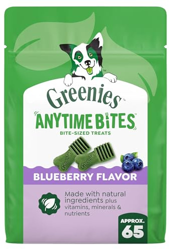 Greenies Anytime Bites Dog Treats, Blueberry Flavor, 10.3 oz