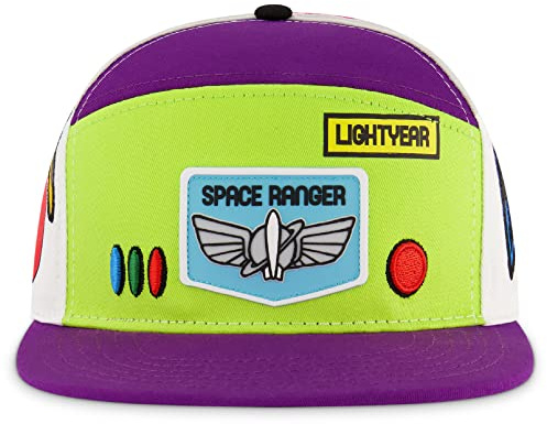 Disney Pixar Toy Story 4 Baseball Cap, Buzz Lightyear Adult Snapback Hat with Flat Brim, Multicolor, One Size