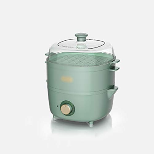 OQHAIR Vaporiera elettrica per Uso Domestico Piccola Macchina per la Colazione Vaporiera Multifunzione a Doppio Strato di Grande capacità Vaporiera con spegnimento Automatico