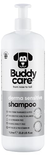 Derma Sensitive Shampoo från Buddycare – hundschampo för känslig hud – med aloe vera och Pro-vitamin B5 (1 l)