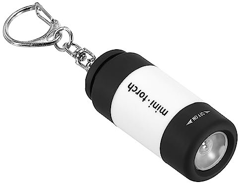 PATIKIL 2.1 Mini Recargable LED Llavero Linterna, EDC Portátil Pequeña Linterna con USB Cargador para Diario Transporte, Blanco