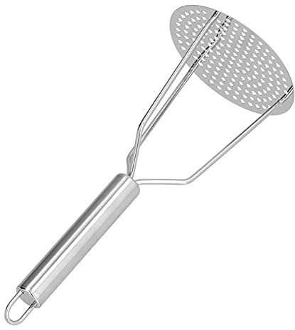 Schiacciapatate Inox, Frutta e Carne con Manico Ergonomico per in Acciaio