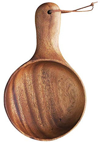 Holzschale mit Griff Japanischer Stil Schüssel Reis Instant Nudeln Lebensmittelbehälter