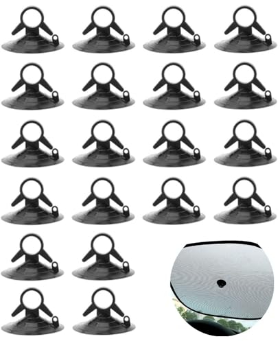 UngVeil 20 PCS Plastic Sucker PVC Plastic Sucker for Car Window Toothbrush Holder Shower Shelf Soap Holder Camping Bathroom Kitchen Decor Sucker