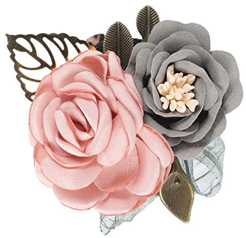 PACKOVE Blumenbrosche aus Seidengarn Rosen-brosche als Dekorative Anstecknadel für Damen Leicht zu Tragen Hüten Taschen und Kleidern