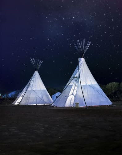 THISIT Pintura por Números con Pinceles y Pinturas,Carpas,noche,estrellada,cielo-16 * 20 Pulgadas con marco de madera