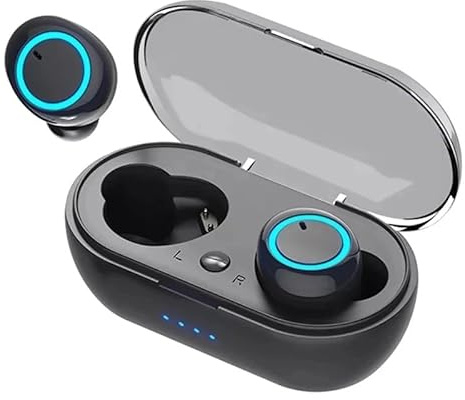 Wireless Earbuds, Bluetooth 5.3 Headphones in Ear, Touch control HiFi Stereo, IPX7 Waterproof For Smartphone, Noise Reduction With Fast Charging Wireless Earphones Earbuds Black