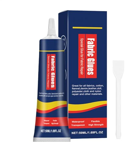 Pegamento termofusible para tela para ropa, 50 ml de pegamento para tela de reparación | 24 horas de pegamento seco resistente al agua para derretir telas permanentes para nailon, muñecos de tela