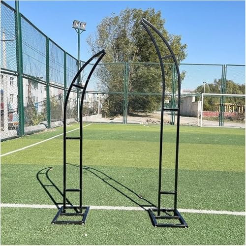 Élégant support incurvé pour arche de mariage pour utilisation en extérieur et intérieur, support d'arche de ballons en demi-lune avec support de fleurs pour arche de jardin, idéal pour mariage, fête