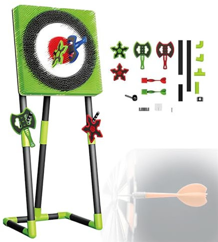 Cible de lancer de hache pliable avec haches et fléchettes, jeu d'extérieur pour la famille, les amis et le bureau pour soulager le stress