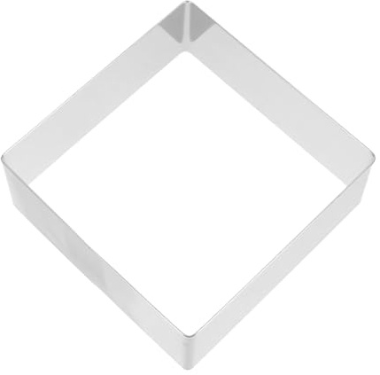 TOYZFRIENDY 7-inch Square Stainless Steel Mousse Ring Cake Mold Baking Tool for Dessert Pastry Baking Silver Mousse Mould for Home and Professional Use