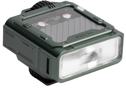 VILTROX Spark Z3 TTL Aufsteckblitz 26Ws 7 Stufen 1s Recycling GN16 Cyber Mech Design Mini-Blitz (Grün, für Nikon)