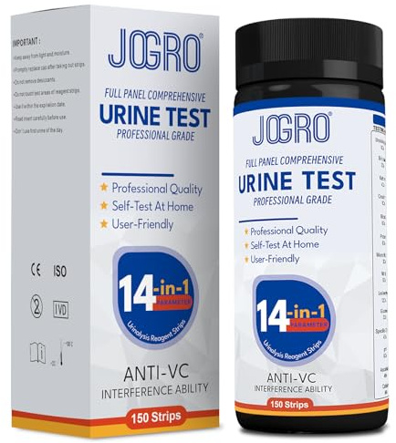 14 URS Test Strips - Comprehensive Urine Test Kit for Men & Women, Accurate and Simple Home Wellness Check [150 Count], Detection Liver & Kidney, UTI, Ketosis - PRO, BIL, +12More