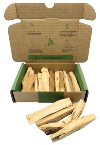 SALVIA | Palo Santo trä 100g | Naturlig rökelse från Peru | Energirenande arom för meditation och yoga | 10 –14 bitar | Hantverkskvalitet