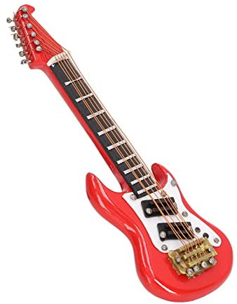 Riuulity Mini-Kühlschrankmagnet in Form Einer E-Gitarre, Hohe Simulation, Dauerhafte Nutzung für Musiker (Roter E-Gitarren-Kühlschrankmagnet)