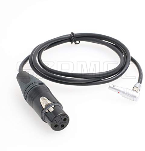 SZRMCC Z CAM E2 or ARRI Alexa Mini Camera Audio Input Cable Neutrik XLR 3 Pin Female to 00B 5 Pin (Right Angle, 60cm)