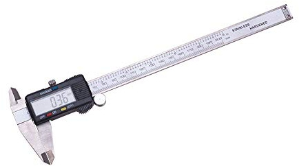 Calibrador electrónico digital Utoolmart, cuerpo de acero al carbono con pantalla LCD grande, 0,01 mm, báscula de alta precisión para mediciones de precisión, 1 unidad