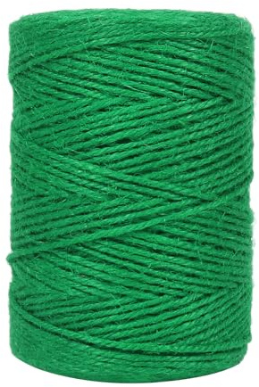 Tenn Well Garden Twine, 656 Feet 2mm Green Jute Twine for Gardening, Plant Ties for Climbing Plants, Tomatoes, Vegetables, Crafts