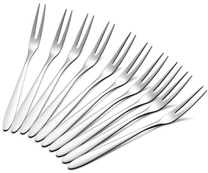 30 Pack Appetizer Dessert Forks, Stainless Steel Mini Salad Fruit Tasting Forks, 5.1inch Cocktail Forks Set for Birthday Party Wedding Restaurant
