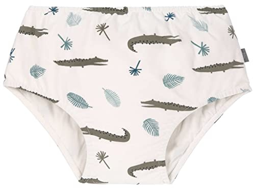 LÄSSIG Baby-und Kleinkind-Schwimmwindel Badewindel Badehose mit Windel mit UV-Schutz Crocodile white 13-18 Monate