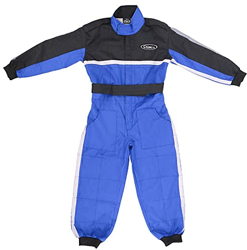 Zorax Children Motocross Suit Race Suit Unisex - Blue XL (11-12 Years) | Kids Motorbike Clothing for ATV Dirt Quad Bike Karting