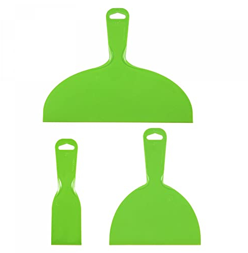 sourcing map Spatule Grattoir Ensemble (2, 6, 10) Flexible Plastique Couteau Masticage pour Ruban Adhésif Cloison Sèche Diffusion Peinture