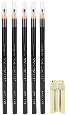 4 in 1 Augenbrauenstift Set Mit Spitzer, Tattoo Make Up und Microblading Zubehör Zum Markieren, Augenbrauen Make Up Kosmetische (Schwarz)