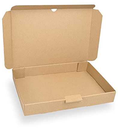25 Maxibriefkarton von Hairlich | Karton | Falttasche | Karton zum verschicken | Büchersendung | Braun | Versand Post Tasche | Faltschachtel | DHL Warensendung | 350x250x50mm
