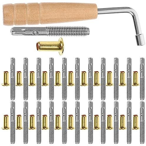 Harfen Drehstift Satz für Leierharfe, Holz Metall, 1 Satz | Stimmwirbel Nagelschlüssel, Leicht zu Montieren, Schlichtes Klassisches Design