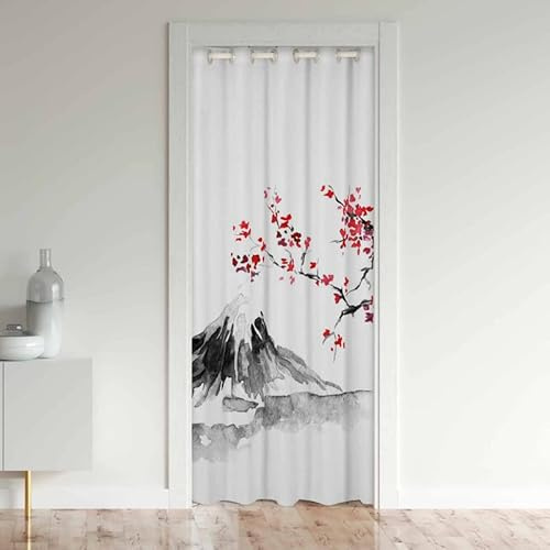 Loussiesd Barsche Türvorhang 86x203cm Angeln Hecht Fische Schrank Türvorhang für Schlafzimmer American Flag Tarnung 30%-50% Schwarzout Vorhang für Innentür Raumteiler Fenstervorhang