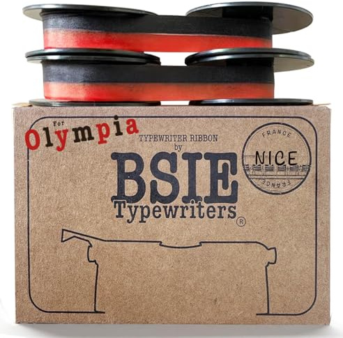 Olympia - Ruban De Machine À Écrire Olympia - Pack Double - DIN 2103 / DIN 32755 / GR1 - BSIE Typewriters (Noir & rouge)