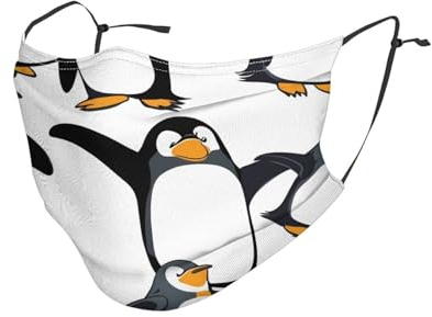YYHHAOFA Staubmaske für Erwachsene, weich, atmungsaktiv, geeignet für Camping, Laufen, Reisen, den täglichen Gebrauch, Pinguin-Tupfmuster, 10 Stück