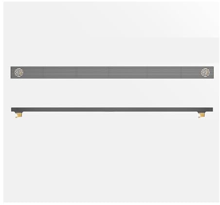 NJDQFA Duschrinne Edelstahl,Schnelle Entwässerung Duschablauf Mit Haarsieb,Bodenablauf Für Duschen,Duschrinne Mit Dem Rost Abdeckung,Grau,6.8 * 120cm