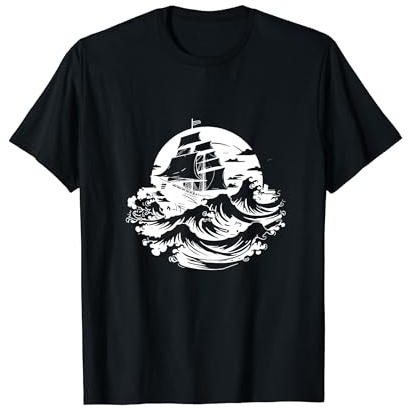 Segeln Zeichnung Segelsport Segelregatta T-Shirt
