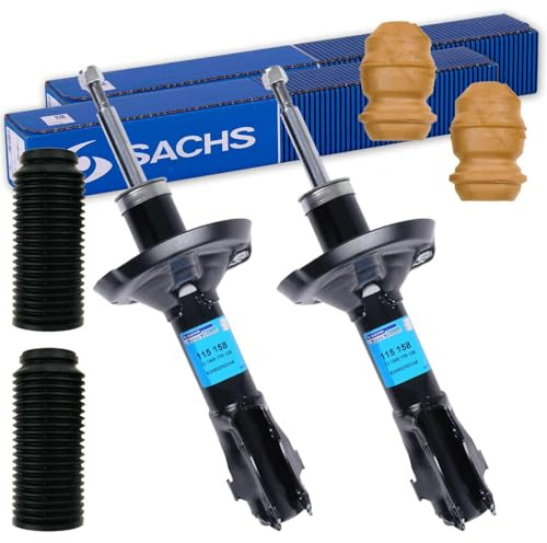 2x Sachs Stoßdämpfer + Protection Kit vorne | 115 158+900001 für Golf 2+3 Vento Cordoba