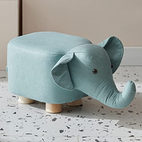 MEILISHAOMEI Repose-Pieds Tabouret à Chaussures Repose-Pieds en Tissu pour Chambre à Coucher pour Salon,éléphant Vert - 43 x 24 x 23 cm