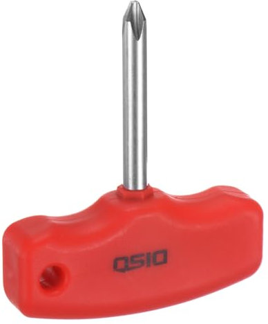 sourcing map PH2 T-Handle Phillips Screwdriver #2 Magnetic Screwdrivers CR-V Pocket Screwdriver for DIY Repairing, Red