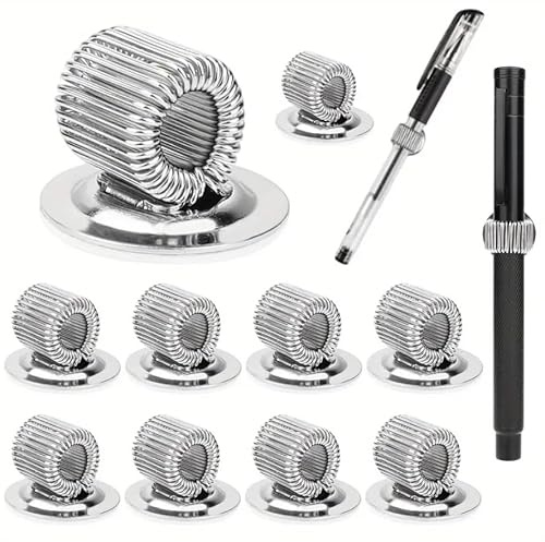 Generisch Neodym-Stifthalter 10er-Packung | Silber | Magnetischer Stift- und Pinselhalter mit extra starkem Halt!