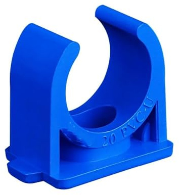 FBANULPEX Abrazaderas de plástico para tubos de PVC, soporte para tuberías de agua, conectores de PVC, soporte para tubos de riego de jardín, 1 – 10 unidades (azul, 1 unidad de 40 mm)