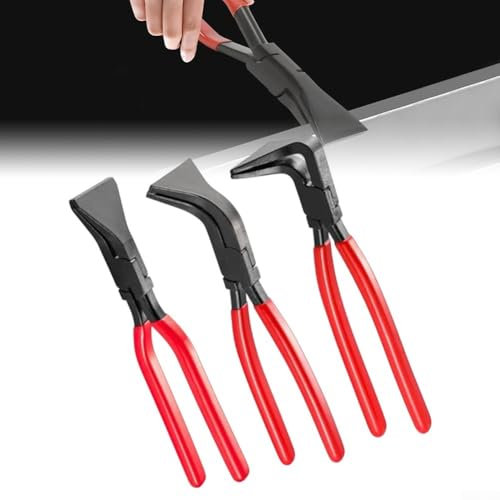 HpLive 3-Piece Sheet Metal Bending Pliers 180° 90° 45° Metal Bending Pliers Set for Sheet Metal Work Angle Non-Slip Handle