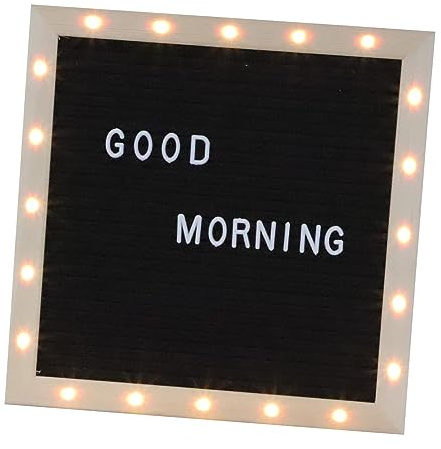 Angoily LED Licht Buchstabentafel Filz Wiederverwendbares Kreatives Messageboard und Buchstabenmodellen als Dekoratives Geschenk zu Halloween