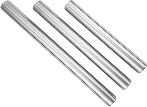 Lot de 3 rouleaux à pâtisserie creux en acier inoxydable 430 antiadhésif pour plus de confort et d'efficacité