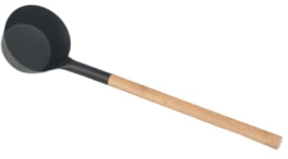 HouseVibe Saunakelle Wasserlöffel mit Holzgriff, 350 ml Fassungsvermögen, Aluminiumschaufel für Dampfbad, Badelöffel, Sauna-Zubehör